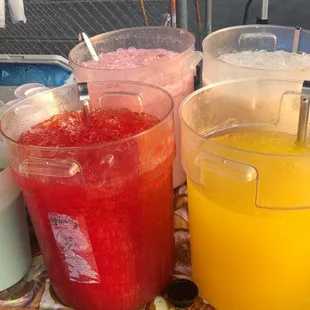 a variety of drinks