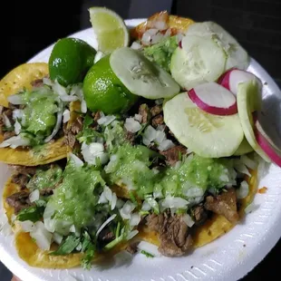 a plate of mexican food