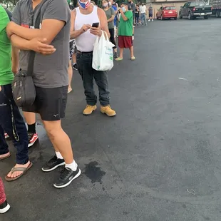 Line before it opens