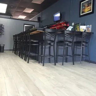 New floors and painted ceilings!