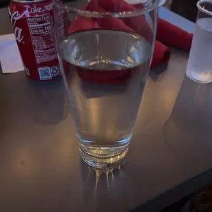 Here&apos;s my &quot;ice water&quot; right upon sitting back down after having to go get it myself.