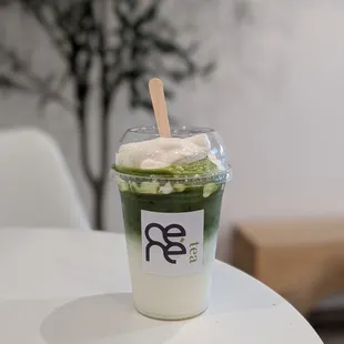 Matcha Einspänner ($7)