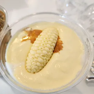 Corn latte topping
