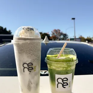 Black Sesame Mountain and Matcha Einspanner
