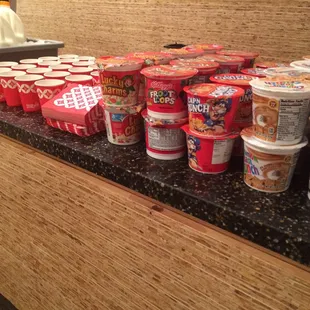 Cereal and milk! The sugary kind that your mom won't let you buy ;)