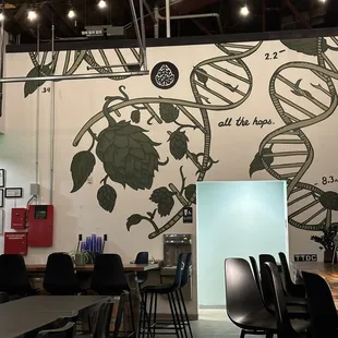 a mural of hoppies and hoppies