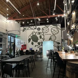 the interior of a brewery