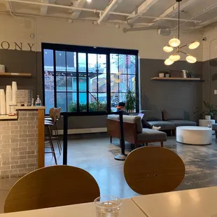 a view of the coffee bar from the dining area