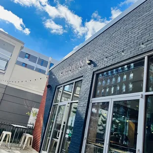 the outside of the building
