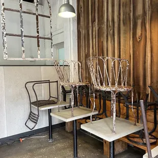 tables and chairs