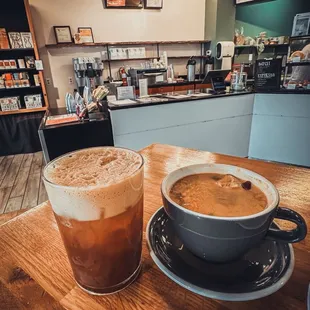 Fall Seasonal Drinks: Mad Apple (Hot--do not recommend hot) and Spiced Pear Espresso (iced--very good)