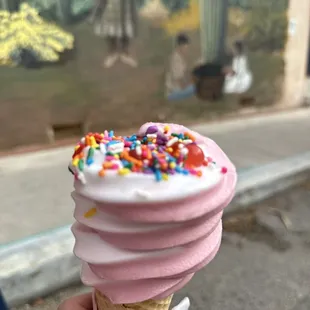 Raspberry lemon gelato