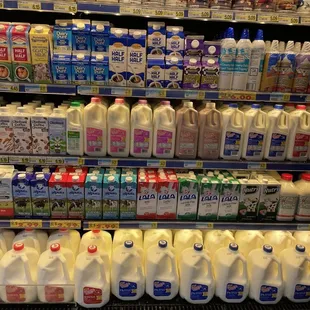 a display of milk