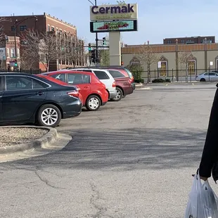 a woman walking down the street