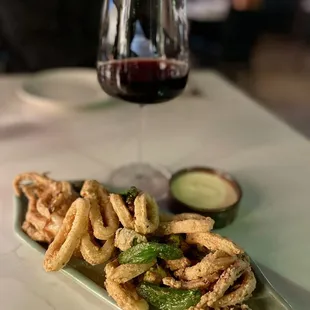 Calamari & Artesa Pinot