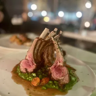 Rack of lamb medium rare