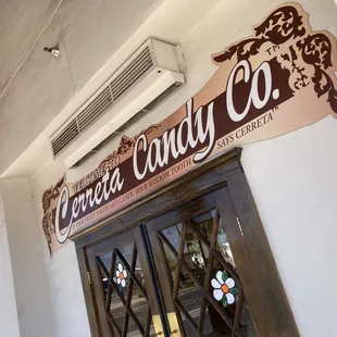 the entrance to cerreta candy co