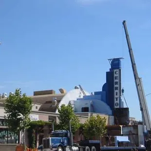 Installing the Cerrito Theater sign