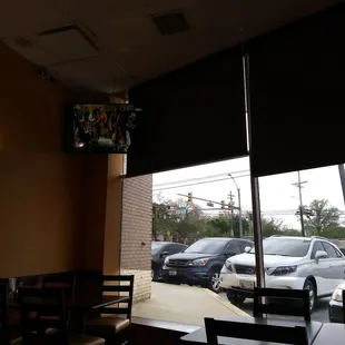 a view of a parking lot