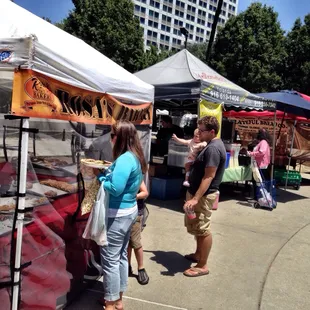 Food vendors in the inner circle .
