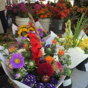 Beautiful bouquets of flowers