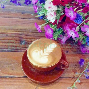 Latte and flowers at one of my fav coffee shop is just LIFE to the fullest on a Tues Morning.