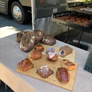 a variety of baked goods