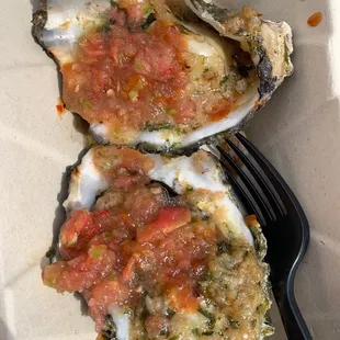 Bbq garlic oysters