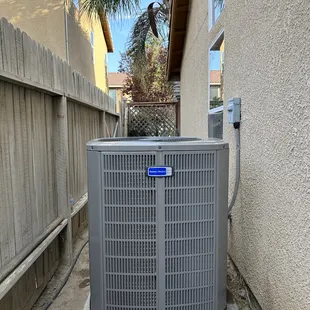 AC condenser installation.