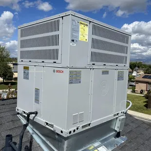 New Heat-pump roof top unit installation.