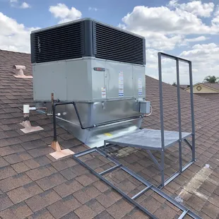 Trane 4 ton 16 seer package unit AC replacement with 2 stage cooling and heating.