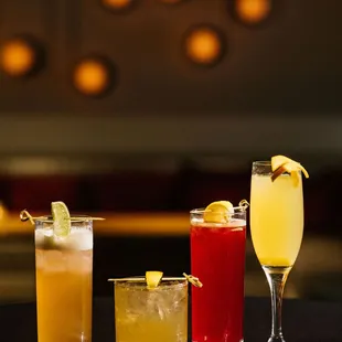 three different types of cocktails