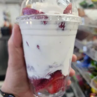 Fresas con crema