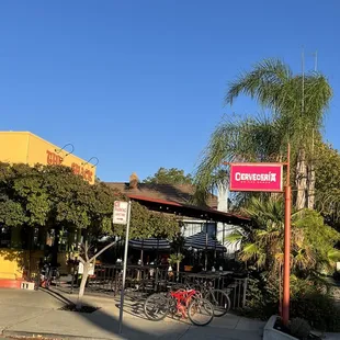 bikes parked outside