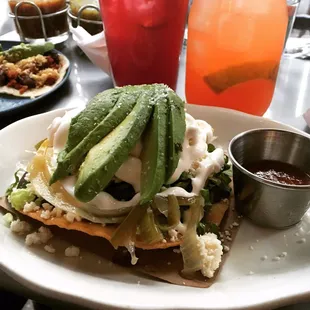 Crispy taco with chicken