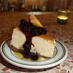 Blueberry Compote Cheesecake