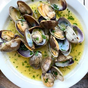 Manila Clams with Garlic and Vinho Verde