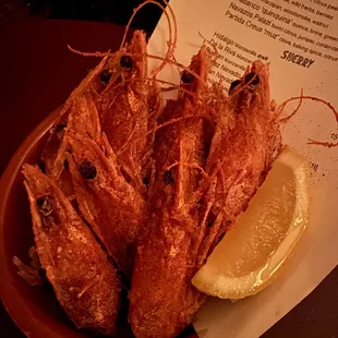 Crispy shrimp heads