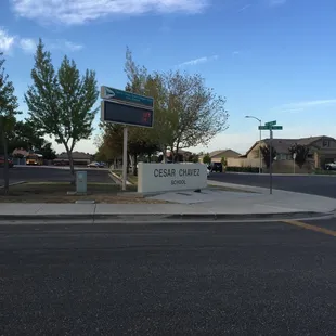 Corner of Camino la Paz and Mesa Marin streets.