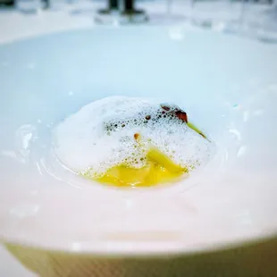 Hand Dive Scallop with Foie Gras, Sunchokes and a Pinot Noir Reduction