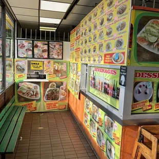 Order counter and menu