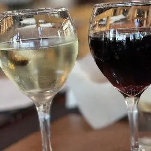 wo glasses of wine