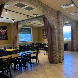 Back dining room.  The stonework is neat!