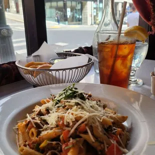 Penne pasta in Beef and veal bolognese sauce