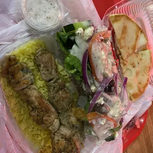 #76. Two Chicken Kabob Plate
