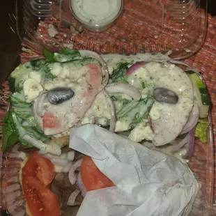 #67 Gyro n salad meal