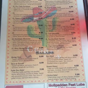 Combo platters and salads