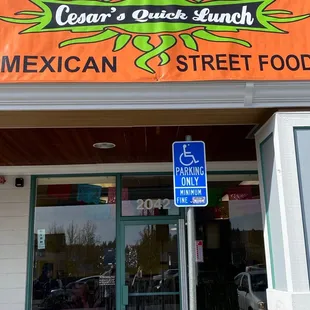 The entrance so you can find it!