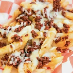a cheesy chili fries