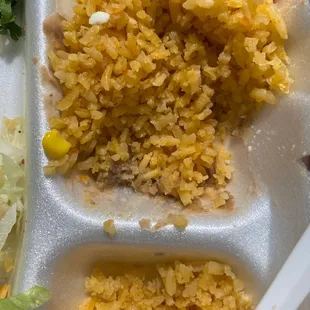 Rice and beans asked for no beans